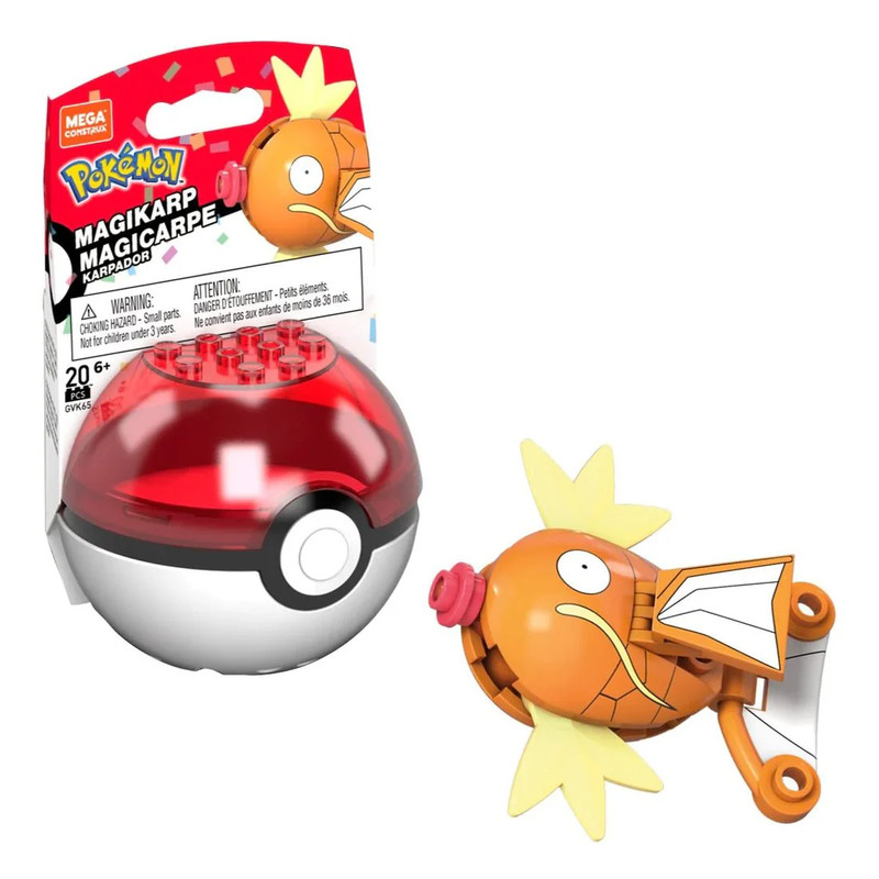 Mega Construx Pokemon: Evergreen Poke Ball - Magikarp - بوكيمون